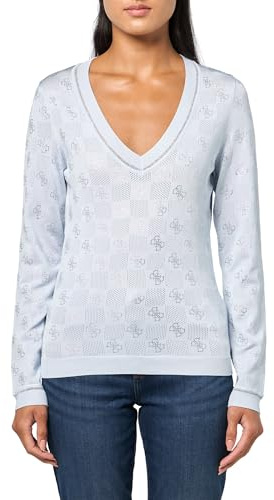 Guess Damen Long Sleeve Rosie 4g V-Neck Sweater Pullover