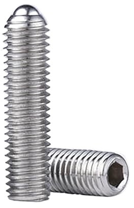 DQZRTUECA Viti a testa cilindrica Stantuffo a sfera con molla a sfera in acciaio con esagono incassato, vite a sfera in acciaio inossidabile 304 da 2 pezzi(Silver,M3x12)
