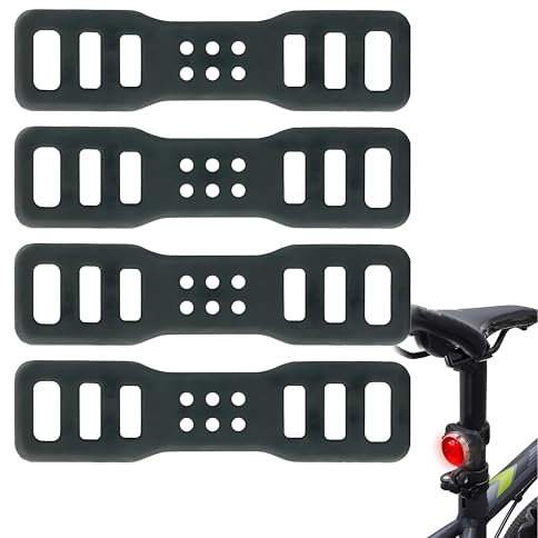 5 Stück Fahrrad Silikonband, für Fahrradlicht Set Fahrrad Rücklicht Rücklicht Fahrrad Fahrrad Lichter Led Fahrrad Stretch Gummiringe Taschenlampe Gummiband Halterung, Fahrrad Befestigungsband Silikon