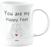 MIPOMALL You are My Happy Feet, Mug for Husband, Boyfriend, Girlfriend, Wife, Best Friend, Happy Birthday Gifts, Him or Her, Presents for Christmas, Cup, CA_321_66
