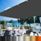 Filet Protection Balcon Piscine 4 x 8 m Imperméable Filet d'ombrage de Protection Fermement Fixé pour Patio Jardin, Terrasse,Extérieur, Gris Foncé