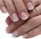 XYTAHDM 24 Pcs Blanc Floral Carrés Faux Ongles Court Motif,Carré Nude Rose Dégradé Blanc Fleurs Print Summer Press on Nails,pour Femmes et Filles DIY Manucure
