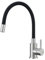 DILECI - Robinet de Cuisine Chrome et Noir avec Bec Flexible – Mitigeur Haut Pivotant avec Jet Laminaire Économiseur d'Eau – Pratique et Durable – Idéal pour Cuisine Fonctionnelle et Écologique