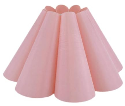 LOVIVER Stoff Blütenblattlampenschatten Bodenleuchte Nordic für E27 Kronleuchter Schatten Stofflampenschirm für Restaurant Esszimmer Küche, Rosa