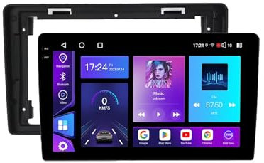 Android 13 2 DIN Pantalla Táctil Radio 9 coche BT pantalla para Citroen Berlingo 2 B9 Peugeot Partner 2008-2018 con Enlace espejo/Navegación GPS/Radio FM/BT/Mandos Volante/Reproductor Multimedia(C3 6