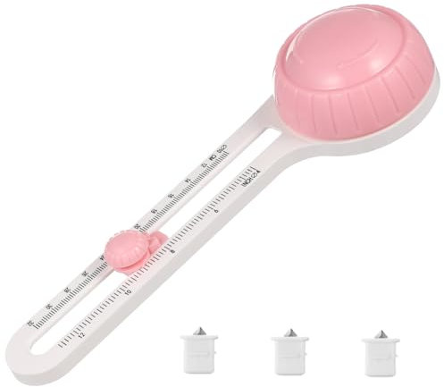 HOMSFOU Verstellbarer Kreisförmiger Papierschneider Mit Ersatzklingen Kunststoff Kreis Cutter Für Scrapbooking Bastelarbeiten Präzises Schneidewerkzeug Für Papier Und Pappe