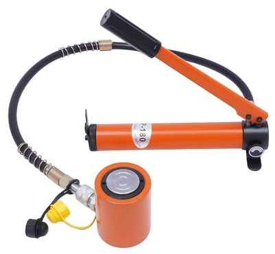 Portable Hydraulic Flange Spreader Splitter, 20T Single Acting Hydraulic Cylinder Jack 50mm Stroke with Hydraulic Pump Orange Pack of 4