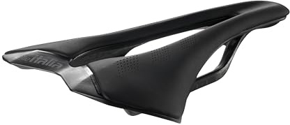 Selle Italia SLR Carbon - Sella Bicicletta da Strada in Carbonio, Cover Handmade, Foro Superflow, Ultra Leggera e Comoda