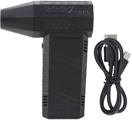 Electric Duster with 3 Adjustable Speeds 130000 RPM Maximum Rotation Speed and 52 Meters Per Second Velocity Portable Jet Fan Air Blower for Electronics Keyboards and Office