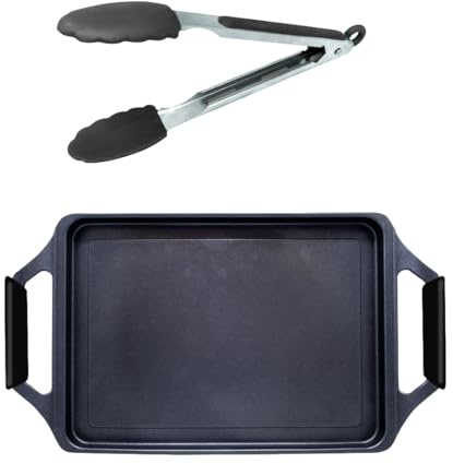 NERTHUS FIH 1667 plancha cocina con pinzas inducción gas vitro cocinar carne verduras fácil manejo