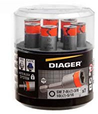 Diager U601 Steckschlüsselsatz Power SW 7-8 3/8-10 (x2) 5/16