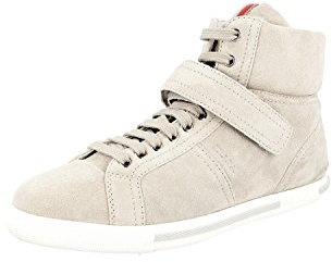 Prada Damen Beige Leder High-Top Sneaker 3T5783 37.5 EU