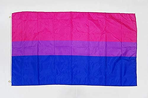 AZ FLAG - Bandera Arco Iris Bisexual - 150x90 cm - Bandera Bisexual – Rainbow 100% Poliéster ligero Con Ojales de Metal integrados - 80g