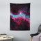 ABAKUHAUS Weltraum Wandteppich, Weltraum spielt Galaxy aus Weiches Mikrofaser Stoff Waschbar ohne Verblassen Digitaldruck, 110 x 150 cm, Magenta und Schwarz