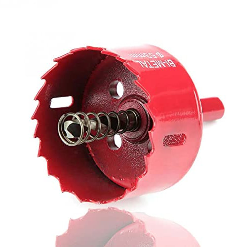 Scie cloche bimétal M42 pour fer/aluminium/tuyau/plastique/inox/métal/bois Pour trous de 15 à 200 mm, rouge