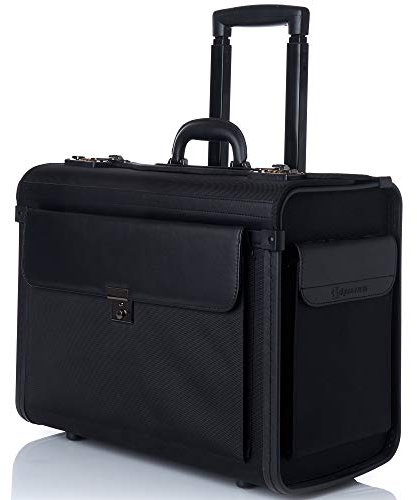Alpine Swiss Valigetta per laptop con rotelle da 17 su ruote Attache Lawyers Case Legal Size Black