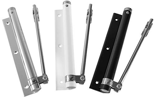 Stangentürschließer 2 Varianten 55kg / 75kg Schließkraft und in 3 Farben auswählbar (bis 55kg, Schwarz)