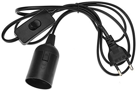 Domybest Porte Lampe Suspension Base de Lampe e 27 avec Fil de Commutation Support de Lampe Universel E27 Douille Ampoule e27 avec Câble d'alimentation de 1.7 m
