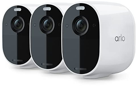 Arlo Essential Spotlight Camera| 3 Pack | Wire-Free, 1080p Video | Color Night Vision, 2-Way Audio, 6-Month Battery Life, Motion Activated, Direct to WiFi, No Hub Needed | Works with Alexa | White