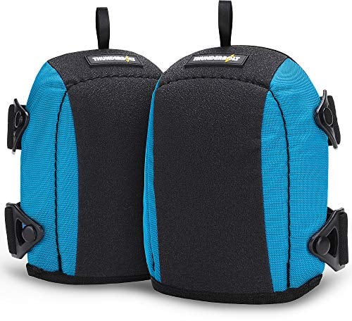 Thunderbolt Knieschoner Arbeiten rutschfest, Knee Pads Leder - Knieschoner Gartenarbeit Damen & Herren, dicke Schaumstoffpolsterung & starke verstellbaren Riemen, Knie Schutz Baustelle für Bodenbelag
