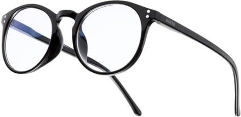 NAKED Optics Blaulichtfilter Brille (Panto, Schwarz)