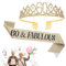 Abeillo 60 Geburtstag Krone und Schärpe, 60. Geburtstag Tiara 60 & Fabulous Schärpe, 60 Geburtstag Deko für 60. Geburtstag Frauen Geschenk