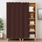 Liveinu Rideaux Armoire pour Armoire de Cuisine, Salle de Bain, Rideau Anti-poussière pour étagères, Panneau Mural,Installation Crochet et Boucle 100x140cm （L x H Marron