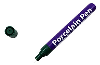 Craftplay Porcelain pens | Markers for porcelain, glass and ceramics | Dishwasher safe finish | Green