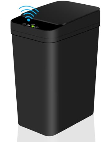Anborry Bathroom Touchless Trash Can 2.2 Gallon Smart Automatic Motion Sensor Rubbish Can with Lid Electric Narrow Small Garbage Bin for Kitchen, Office, Living Room, Toilet, Bedroom, RV