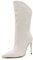 QUEEN HELENA Stivaletti a Punta con Tacco a Spillo Zip Laterale Stivali Casual Donna K2091 (Beige Pu, numeric_37)