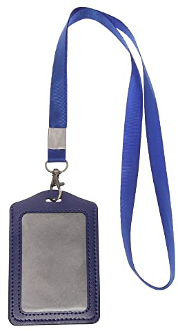 Frauen Männer Pu-Leder Ausweis Kreditkartenhalter Studenten Bus Kartenetui Schlüsselband Identitätsabzeichen Kartenabdeckung(B-6)