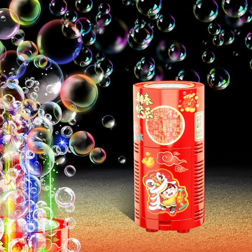 Fireworks Bubble Machine (13 Holes) with Dazzling RGB LED Lights