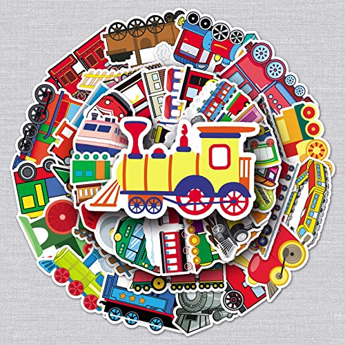 Züge Aufkleber Trains Sticker Set 50 Stücke Niedlich Deko für Auto Laptop Skateboard Fahrrad Moped Motorrad Fahrrad Computer,Geeignet für Erwachsene Kinder