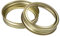 sourcing map Canning Jar Rings, 12 Pcs - Tinplate Split-Type Mason Jar Replacement Bands Regular Mouth Leak Proof Fits Storage Cover (Gold)