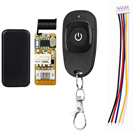 OUHUAN DC3.5-12V Mini Relè Interruttore di a Distanza 433 Mhz NO COM NC Pulsante di Apprendimento Interruttore di a Distanza Fili