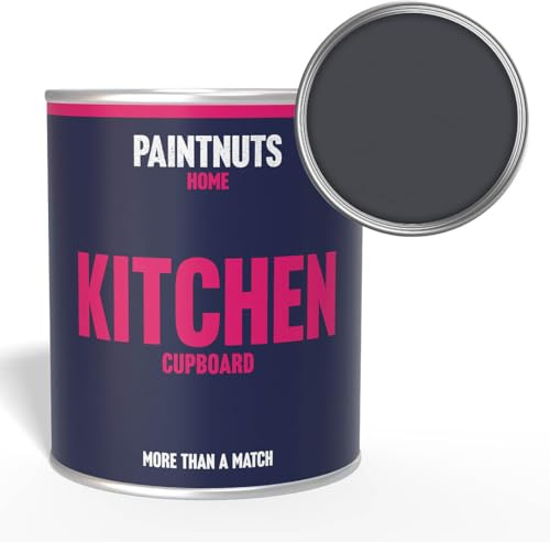 Paintnuts Kitchen Cupboard Paint - RAL-7024 - GRAPHITE GREY Gloss 1 Litre Tin