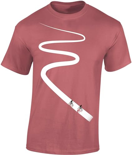 Baddery Fahrrad T-Shirt Herren - „Radweg“ & „Heartbeat Bike“ | Bike Shirt für Radfahrer