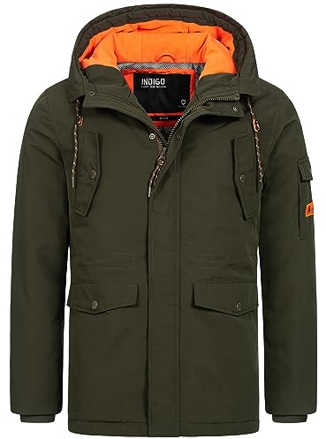 Indicode Herren Ocala Herrenmantel mit verdeckter Knopfleiste und 6 Taschen | Eleganter Businessmantel mit verdecktem Knopfverschluss, Businessmantel, Winterparka, Wollmantel, Wintermantel für Männer
