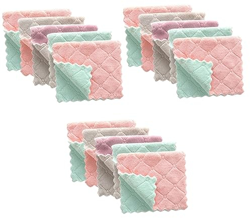 Lurrose 15 Piezas Trapo De Limpieza Trapo para Fregar Platos Limpio Paño De Cocina