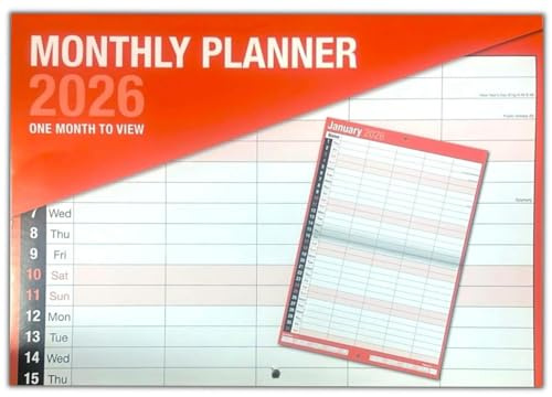 Großer Kalender für 2024, A3, Monatsansicht, Wandplaner, 5 Spalten