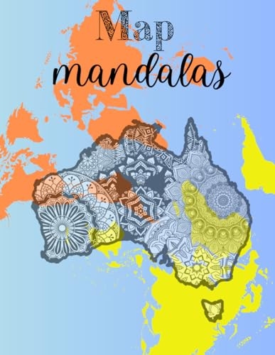 Map Mandalas: World map mandalas, Geographic art therapy, Travel-inspired coloring book