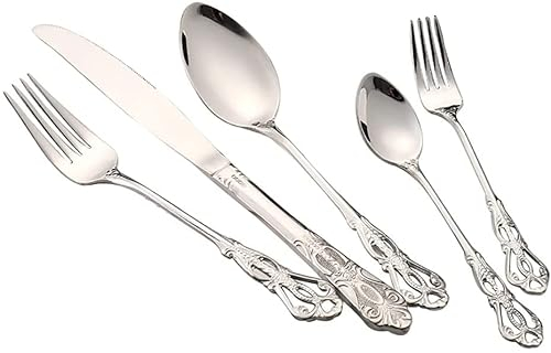 NOALED Set Posate, Servizio Posate per 12 Persone, 48 Pezzi. Set di Posate di Lusso, Set di Posate lucidate a Specchio, stoviglie Eleganti per cene domestiche/Importanti (48 Pezzi)
