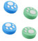 Yeerain 4 piezas Joystick Gorras Gato Agarre Pulgar Tapones para Switch/Lite/OLED, accesorios de silicona para el pulgar verde y azul