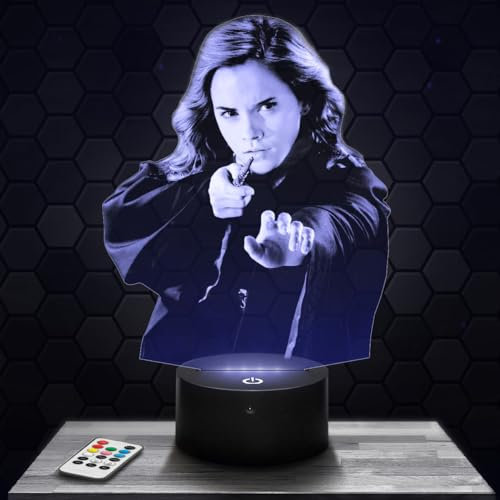 Lampe Hermione, Dekoration für Jungen und Mädchenzimmer, 3D-Lampe Fantasiefilm Magie, Geschenkidee Hermione, Geschenkidee für Bürodekoration. Originelle Geschenk Weihnachtenidee für Teenager TOP