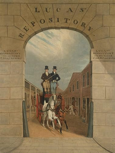 PSVDCTOO Vintage Malerei Poster Poster Bilder Ein Paar in einer Bremse bei Lucass Yard Clerkenwell schulen von Pollard für Home Dekoration60x90cm