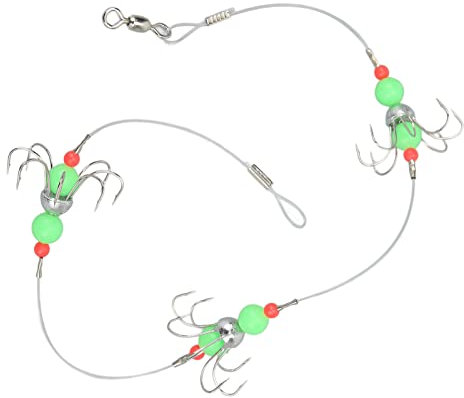 Ami da pesca a cerchio di polpo, gancio per corda di polpo luminoso Gancio per corda spinato da pesca in acciaio ad alto tenore di carbonio Attrezzatura da pesca Fishook