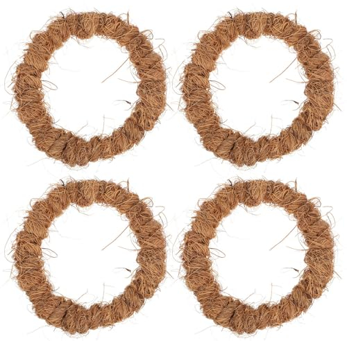 HOLIDYOYO Untersetzer Aus Kokosfaser Wärmeschalenhalter Große Untersetzer 4er-Pack Für Den Tisch