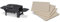 Enders® Gasgrill URBAN, Tischgrill, Grillen-, Kochen- und Backen Funktion & PIZZASTEINE 8811 4er-Set, 19 cm x 19 cm, rechteckig, Grill-Zubehör, Gasgrill BBQ, beige