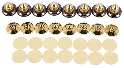 JDigJid 8 Puntas de Altavoz Chapado en Oro, Pies de Altavoz CD Audio Subwoofer Amplifier Turntable Isolation Feet