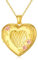 SOULMEET Personalisierte 9k 14k 18k Massivgold Herz Gänseblümchen Medaillon Halskette für 2 Bilder Buchstaben eingraviert Medaillons mit echter Goldkette (Benutzerdefiniertes Foto & Text)